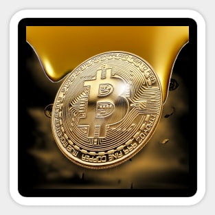 Bitcoin Gold Cryptocurrency Sticker